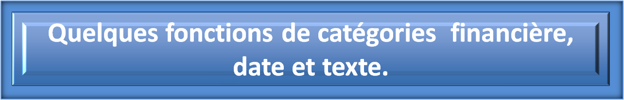 Fonctions catégories